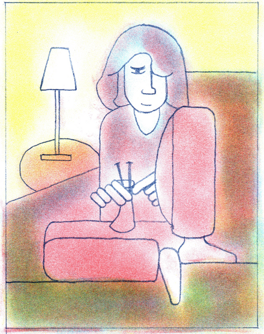 Knitter riso print